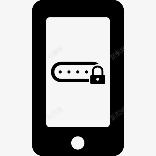 密码保护的象征在手机屏幕图标png_新图网 https://ixintu.com 安全保护 密码保护 屏幕 工具和用具 手机 手机套 符号