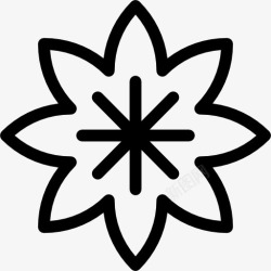 圣诞节花园花图标高清图片