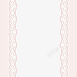 粉色花边框架素材