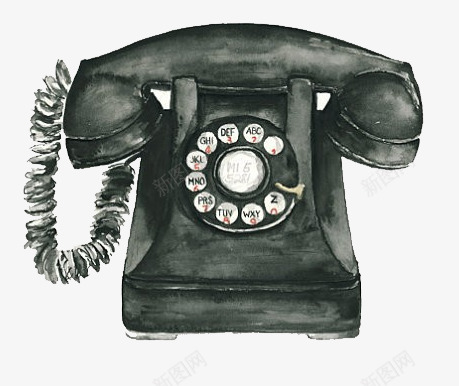 复古电话机png免抠素材_新图网 https://ixintu.com 卡通 电话