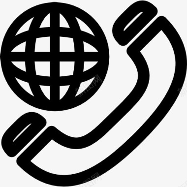 国际电话符号轮廓图标图标