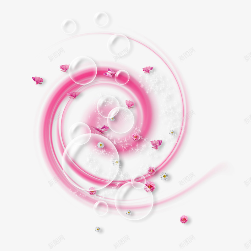 粉色漩涡png免抠素材_新图网 https://ixintu.com 漩涡 粉色 花纹 设计素材