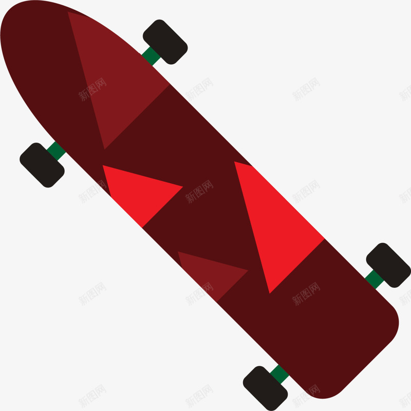 红色格子花纹滑板png免抠素材_新图网 https://ixintu.com 6月21号 世界滑板日 几何滑板 嘻哈风 流行 红色滑板 花纹滑板 街头