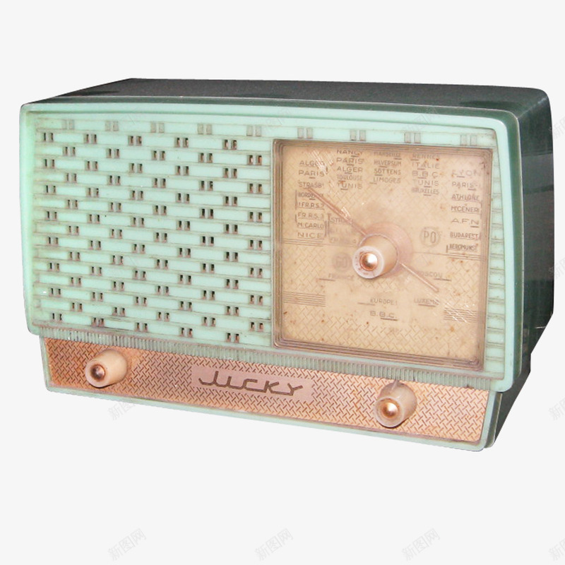 绿色收音机png免抠素材_新图网 https://ixintu.com FM收音机 png 元素 卡通 家电 绿色