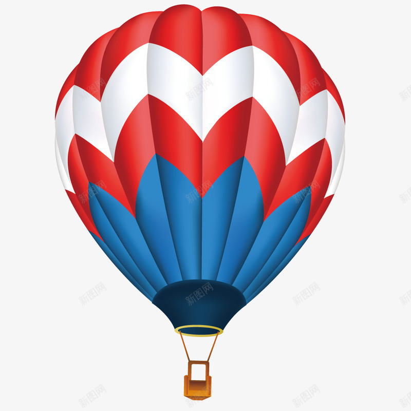 质感热气球png免抠素材_新图网 https://ixintu.com 写实 创意 手绘 拟物化 热气球