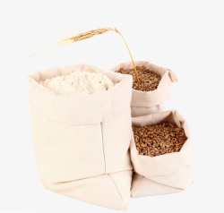 一袋面粉两袋麦子一枝麦穗素材