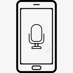 记录符号语音工具MIC标志在手机屏幕图标高清图片