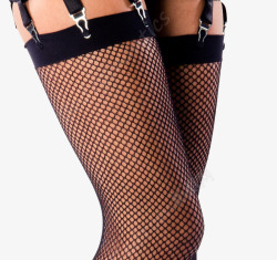 黑色渔网袜吊袜带大腿特写素材