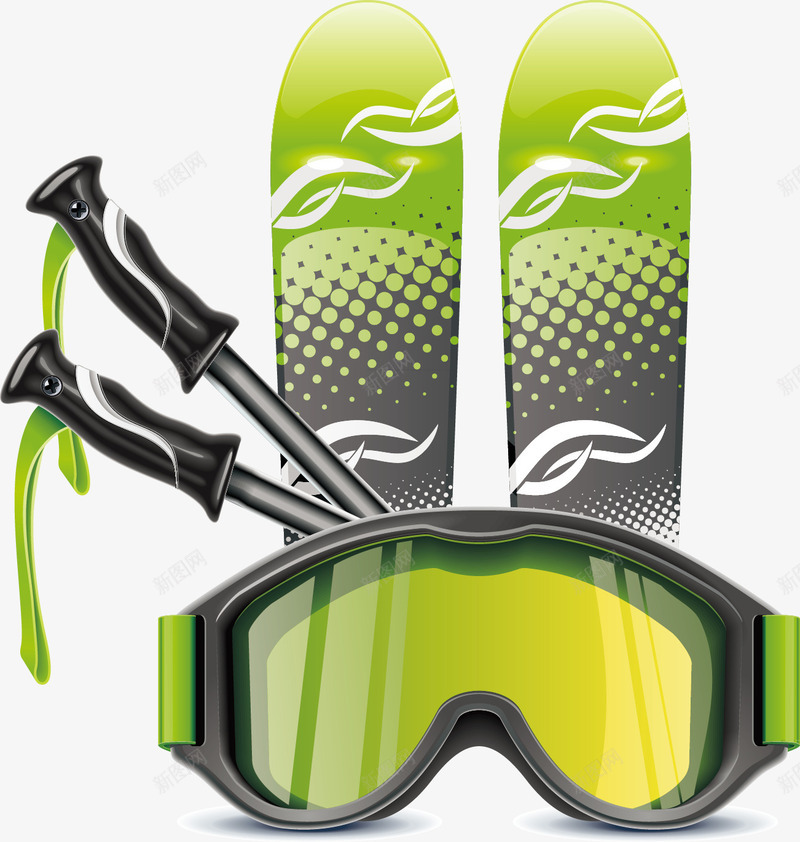 绿色运动装备护眼罩元素png免抠素材_新图网 https://ixintu.com 户外 护眼罩矢量 绿色 装备
