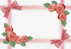 玫瑰装饰相框边框素材