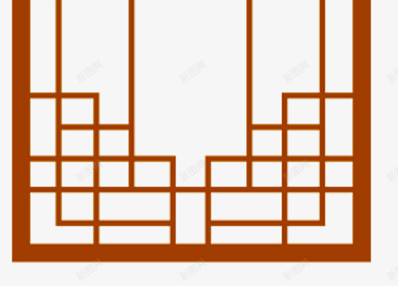 深黄古风棱格png免抠素材_新图网 https://ixintu.com 中国风格子 中国风棱格 古风棱格 棱格 深黄 深黄古风棱格 深黄格子