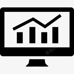 商务画面分析图形在屏幕上图标高清图片