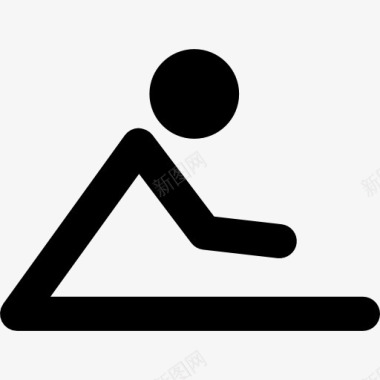 体操运动员在前屈曲姿势图标图标