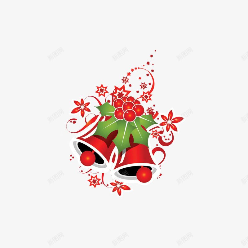 节日圣诞铃铛红色png免抠素材_新图网 https://ixintu.com 免扣 圣诞 素材 红色 节日 铃铛