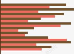 双色图表对比条形图高清图片