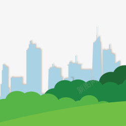 城市绿植绿色的生态城市高清图片