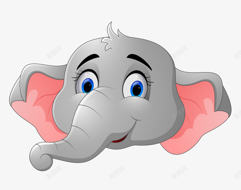 可爱的大象头像矢量图eps免抠素材_新图网 https://ixintu.com 卡通 卡通可爱 卡通的 可爱 可爱大象 可爱的大象 头像 矢量图
