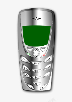 绿色屏幕的卡通手机素材