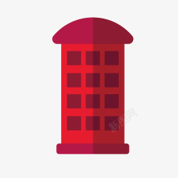 红色电话亭素材