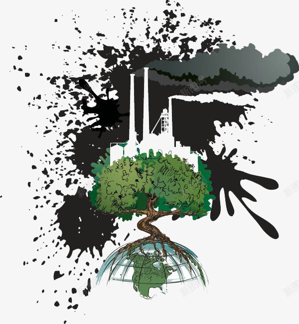 爱护环境宣传画png免抠素材_新图网 https://ixintu.com PNG素材 地球 宣传画 环境