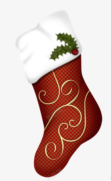 手绘红色格子圣诞袜png免抠素材_新图网 https://ixintu.com 卡通圣诞袜 手绘圣诞袜 格子圣诞袜 红色圣诞袜