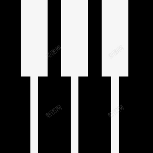 钢琴键盘按键的轮廓图标png_新图网 https://ixintu.com 乐器 钢琴 钢琴键盘 键盘 音乐键
