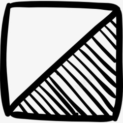 两个三角形素描的两个三角形图标高清图片