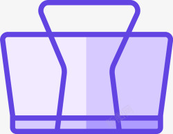 紫色固定背景紫色手绘圆角夹子元素矢量图高清图片