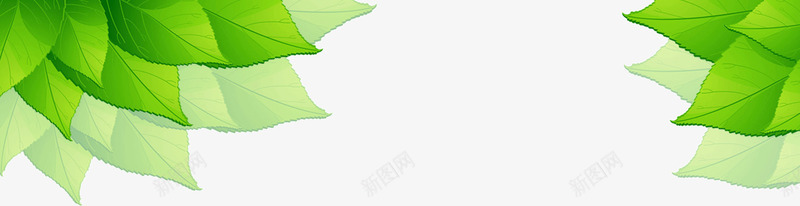 绿色叶子边角装饰png免抠素材_新图网 https://ixintu.com 叶子 绿色 装饰
