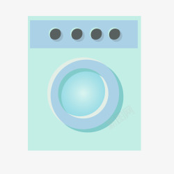 卡通扁平化滚筒洗衣机矢量图素材