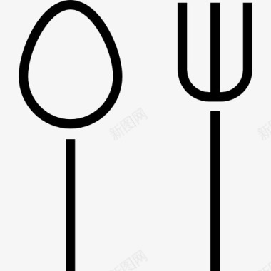 餐厅标志的勺子和叉子夫妇图标图标