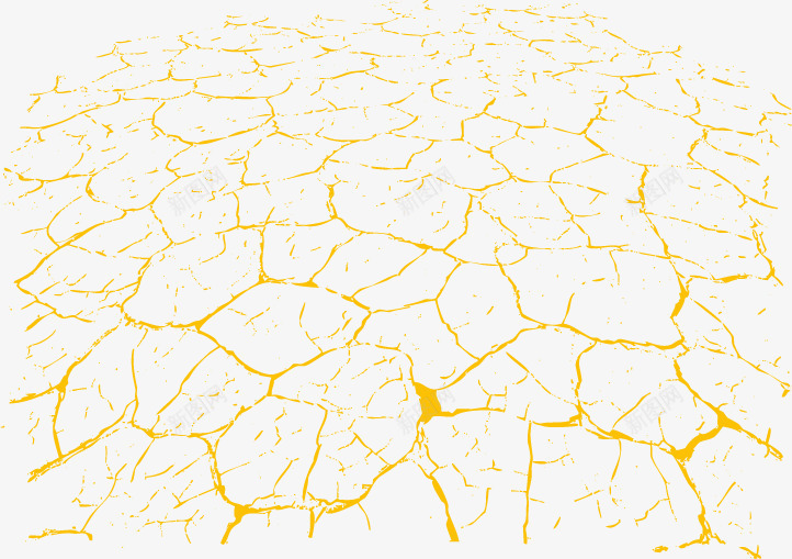手绘金色纹理png免抠素材_新图网 https://ixintu.com 手绘 纹理 裂缝 金色