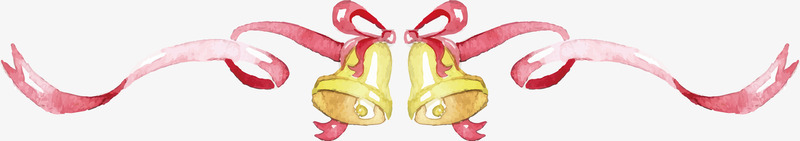 水彩手绘铃铛彩带矢量图ai免抠素材_新图网 https://ixintu.com 彩带 手绘铃铛 水彩彩带 矢量png 红色彩带 铃铛 矢量图