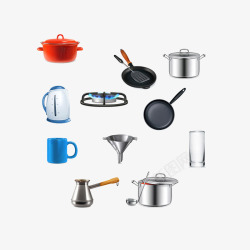 锅子水壶等厨房用具素材