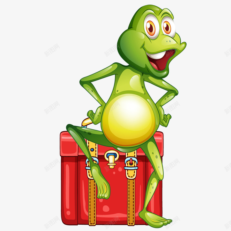 红色旅行箱创意旅行青蛙png免抠素材_新图网 https://ixintu.com 创意 创意旅行 卡通青蛙设计 手绘青蛙装饰 文艺青蛙装饰 时尚旅行青蛙设计 童趣旅行青蛙设计 红色旅行箱 设计 青蛙