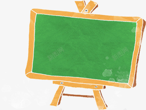 手绘绿色黑板木框png免抠素材_新图网 https://ixintu.com 木框 绿色 黑板