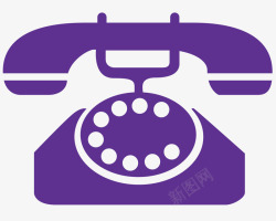 紫色电话机素材