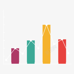 彩色柱形数据分析素材