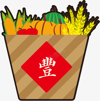 农作物大丰收png免抠素材_新图网 https://ixintu.com 农作物 南瓜 玉米 粮食 麦穗
