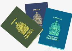绿色护照彩色加拿大护照本高清图片