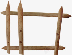 棕色木棒栅栏素材