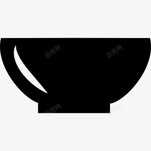 碗图标png_新图网 https://ixintu.com 侧视图 厨房包 厨房工具 厨房用具 工具 工具和器具 碗 黑色