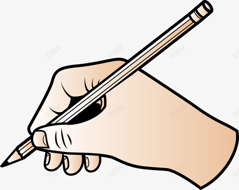 手写铅笔矢量图ai免抠素材_新图网 https://ixintu.com 一只手写字 写字 单手写字 矢量铅笔 铅笔 铅笔写字 矢量图