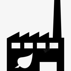 商业和工业建筑生态工厂图标高清图片