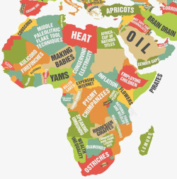 创意板块对比非洲地图高清图片