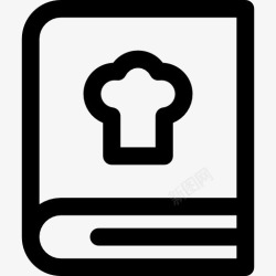 烹饪教程书食谱图标高清图片