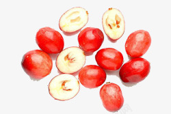 蔓越莓果切开的蔓越莓高清图片