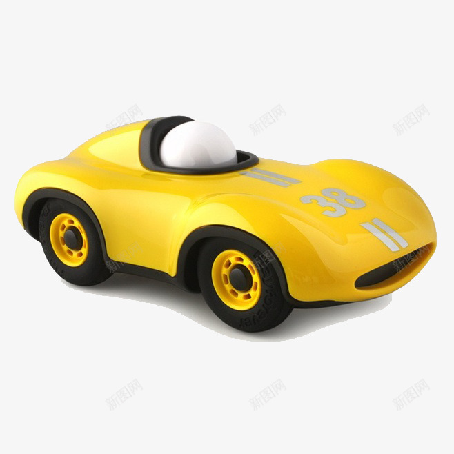 卡通玩具车png免抠素材_新图网 https://ixintu.com 卡通鼠绘 玩具车 黄色小车