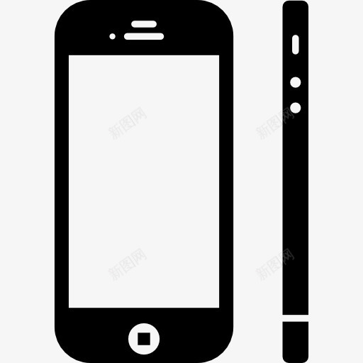 手机从两个角度正面和侧面图标png_新图网 https://ixintu.com 两 侧面 工具和用具 手机 手机套 正面 电话 通讯工具