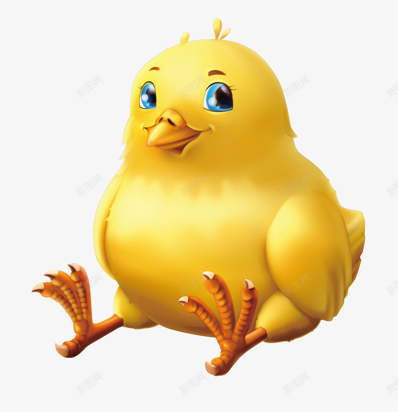 卡通农场黄色小鸡png免抠素材_新图网 https://ixintu.com 农场小鸡 卡通小鸡 坐着的小鸡 小鸡png 矢量小鸡 黄色小鸡